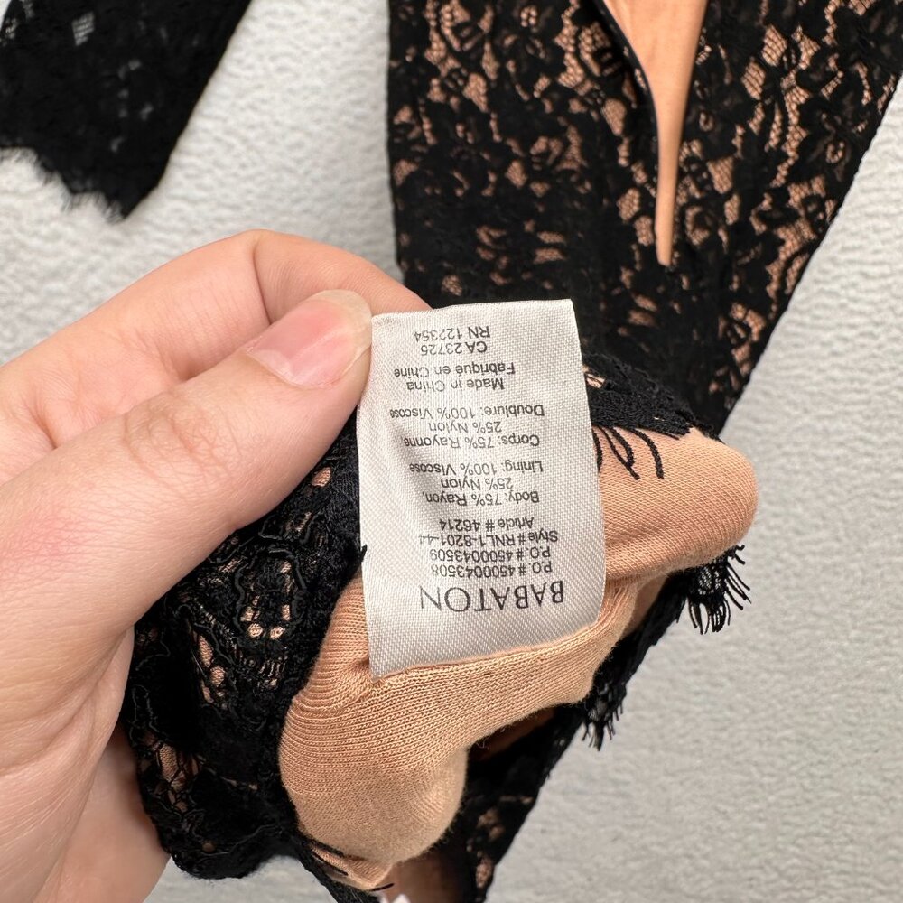 Aritzia Babaton | Women's Lace Mini Dress Black Size 4 - Picture 10 of 10